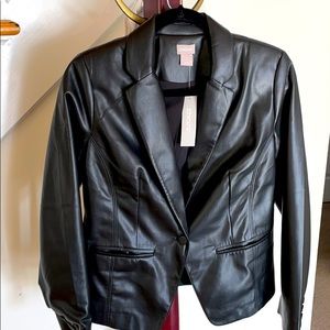 Modern blazer faux leather